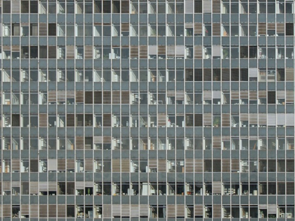 Typical 1970s office or high-rise façade.