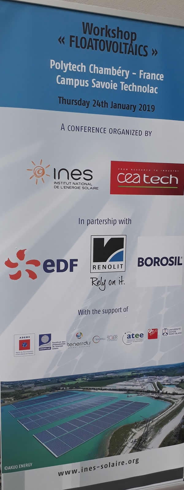BOROSIL participated in a workshop organised by INES on “Floatovoltaics” at Polytech Chambery, France