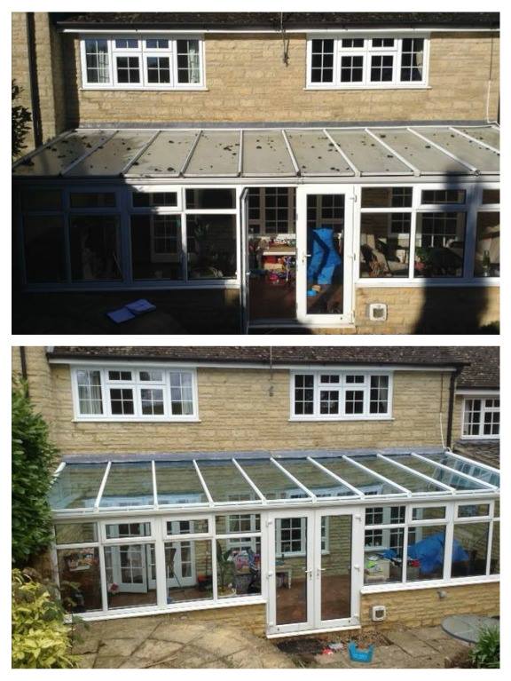 Conservatory - before and after
