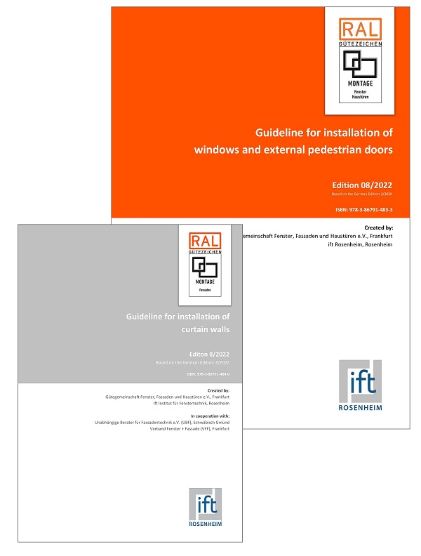The two installation guides for windows and exterior doors as well as for curtain walls now offer the technical basis for quality installation in English as well. (Source: ift Rosenheim)
