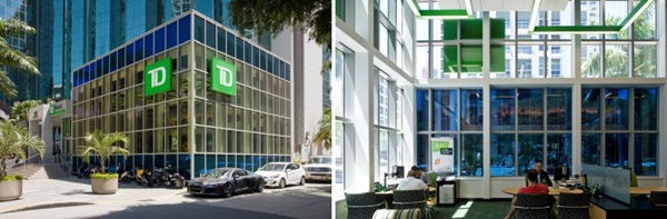 FIGURE 14: EC Glass installed in a glass cube design for a bank on Brickell Avenue, Miami, Florida.