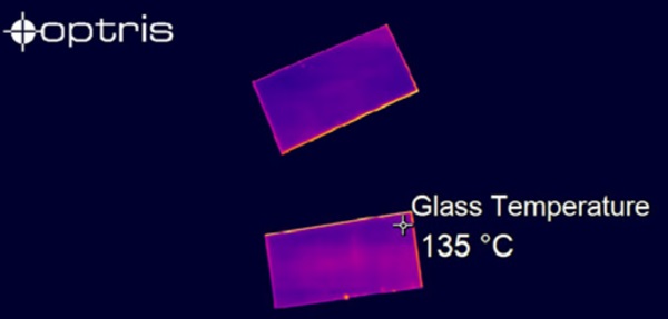 Figure 4: top measured glass without referencing.