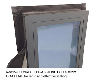 INSTALL 6 TIMES FASTER WITH THE ISO-CONNECT EPDM SEALING COLLAR AND SEALING CORNERS!