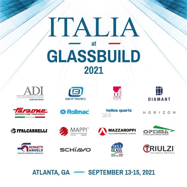 The “MADE IN ITALY” machinery hits Glassbuild 2021
