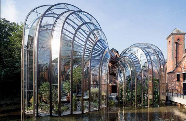 The greenhouses at the Bombay Sapphire distillery are a perfect marriage of form, fit and function.