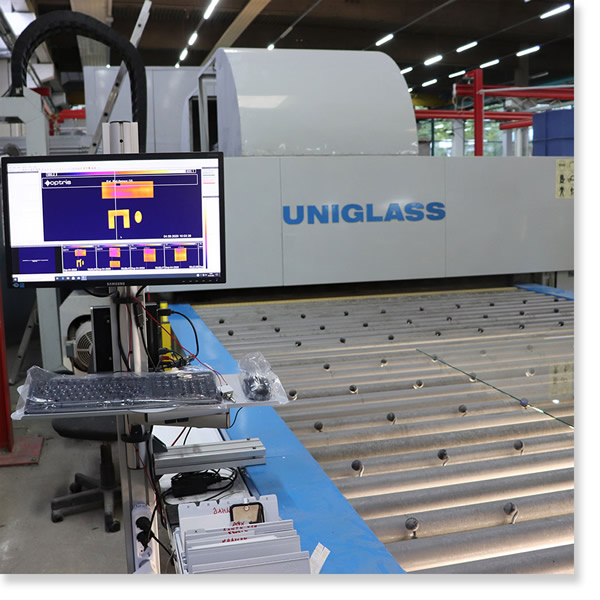 New glass inspection system for glass tempering machines