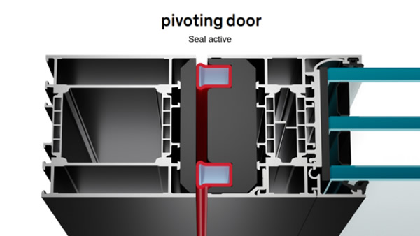 The opening function of the pivot doors is new, what remains is our unique air sealing system.