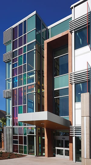 San Jose Downtown Health Center in San Jose, Calif., incorporates SAFTI FIRST’s 60-minute fire-resistive curtain wall, which also meets seismic requirements