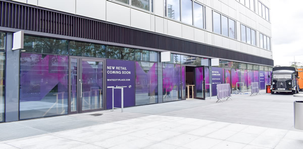 OAG Facade has been unveiled at West Works, Old BBC Studios, White City