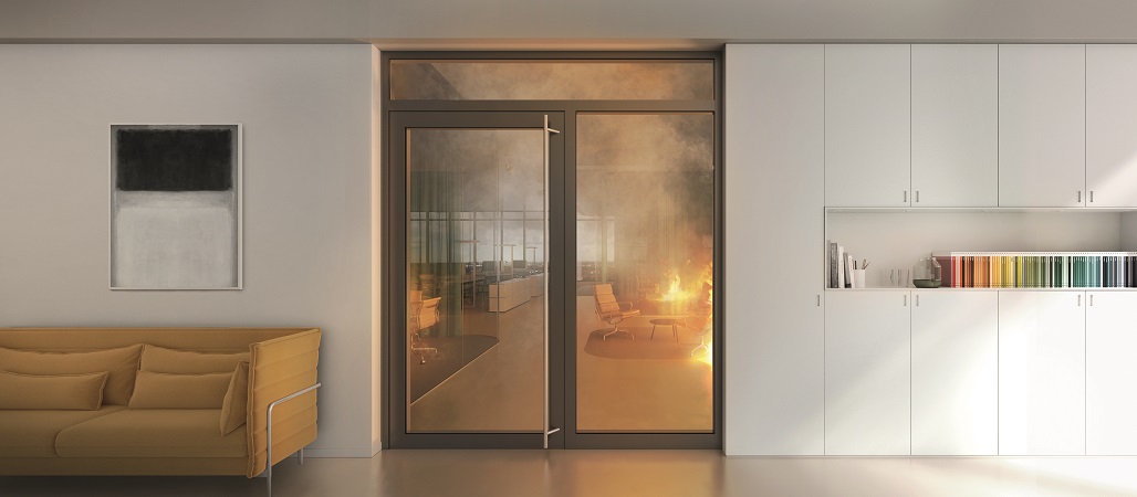 Winner of the German Design Award 2019: The Schüco FireStop aluminium fire and smoke protection range.