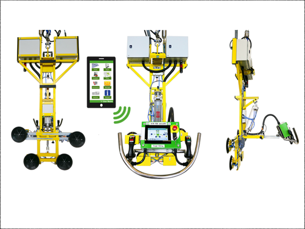 HEGLA V-H 150 seculift with safety check function for smart, secure glass handling