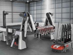 Combined with the accumulator, conveyor line and Automated Guided Vehicles (AGV), the Tin-Air-Speed-Stacker shows numerous advantages. 