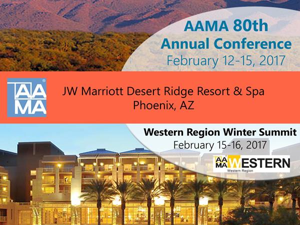 Milestone AAMA 80th Annual Conference registration opens, event structured; 2017-18 event dates set