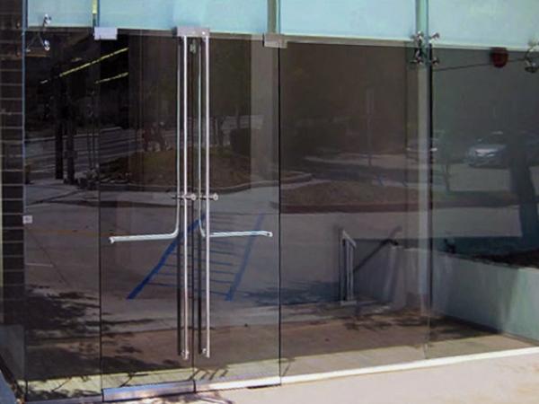 Glass Panic Device Doors