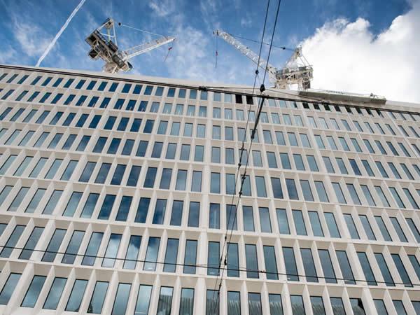 Façade work at 2 St Peter’s Square nears completion