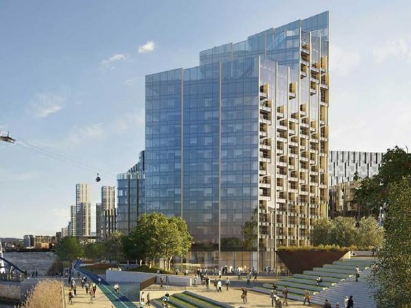 Unitized balcony cladding at Greenwich