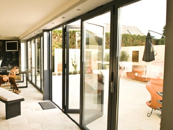 Modern aluminium bifold doors for new build projects