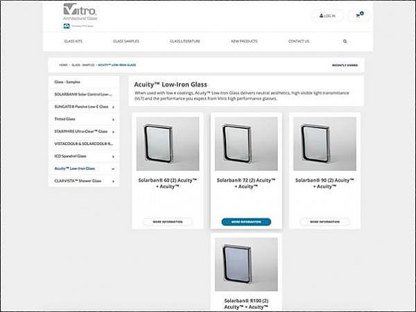 ACUITY glass samples with SOLARBAN coatings now available