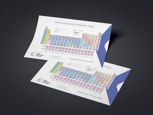 Glass makers’ periodic table of elements