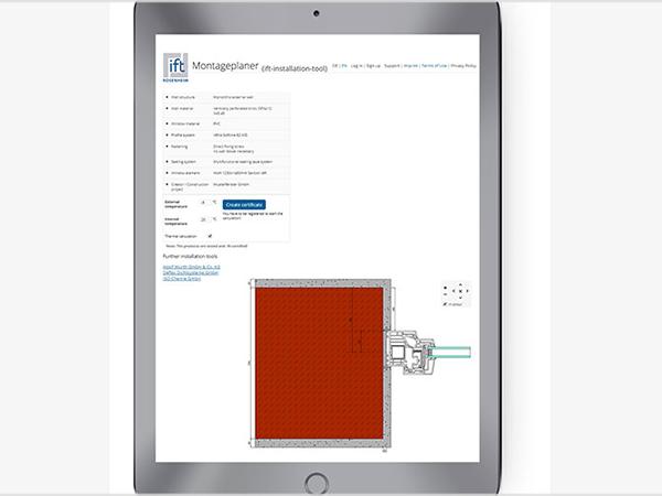 The installation planner enables fast and profes-sional planning of the window installation and wall connection. (Source: ift Rosenheim)