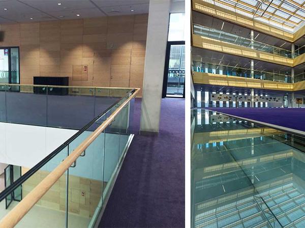 Sustainable Conference and Events Space specifies AMG Frameless Glass Balustrade System
