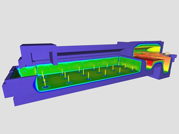 Computer modelings of a hybrid furnace and a full electric furnace.