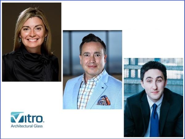 Annissa Flickinger, Chris Fronsoe and Andre Kenstowicz have been appointed to new roles at Vitro Architectural Glass