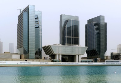 The Abu Dhabi Financial Center/Sowwah Square is located in the Abu Dhabi Central Business District,a 570,000 square metre development comprising of four luxury high-rise towers incorporating office spaces,a retail area and the new Abu Dhabi Stock Exchange