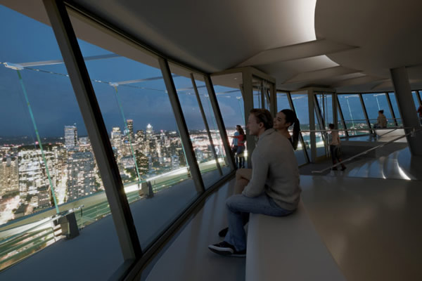 Renovated Observation Deck at Night