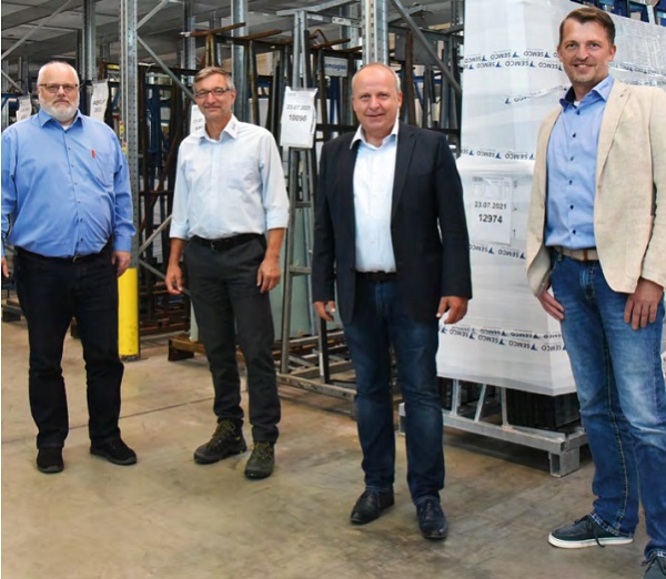 The Momentum core team – from left: Thomas Graf, Project Manager Semco; Norbert Gardemann, Project Manager A+W; Heiko Schuh, A+W Clarity Director Sales Central Europe; Marcus Lampen, IT Manager Semco