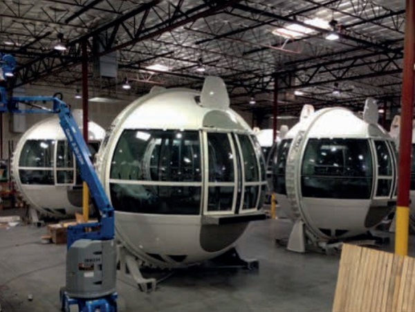 Image2: Capsules for the High Roller during assembly, Arup