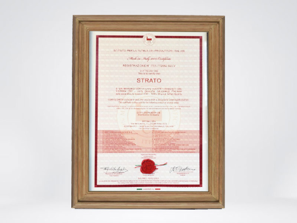 STRATO® EVA Interlayer product range obtains 100% Made in Italy Certification. 