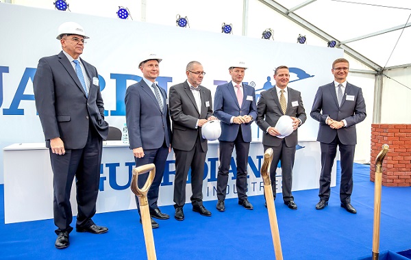 From left to right: Juan J. Jones, Project Director; Grzegorz Kuznik, Plant Manager Conrad Bruch, Ambassador of the Grand Duchy of Luxembourg Guus Boekhoudt, Vice President of Guardian Glass in Europe Kevin Baird, Guardian Glass President and CEO  Krzysztof Matyjaszczyk, Częstochowa City Mayor Photo Guardian Glass, LLC