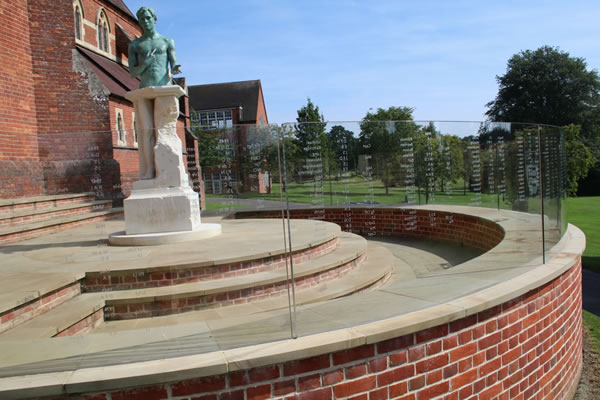 Cranleigh School Curved Glass Balustrade War Memorial