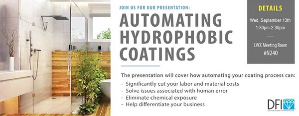 Exclusive Automating Hydrophobic Coatings Seminar in Key Spot at GlassBuild