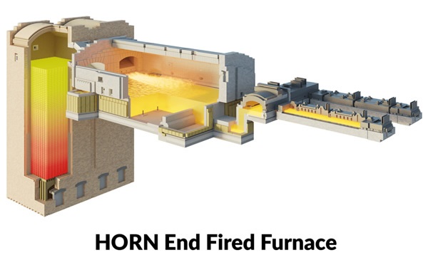 End fired furnace