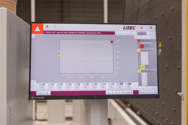 © LiSEC; Visualisation of the optical quality of sheets, which have been inspected by the GPS.perfectscan quality scanning system
