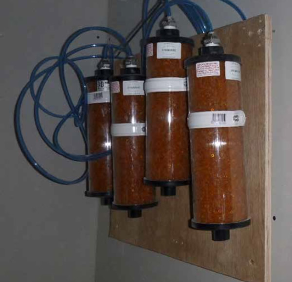 Fig 4 Desiccant breathers installed