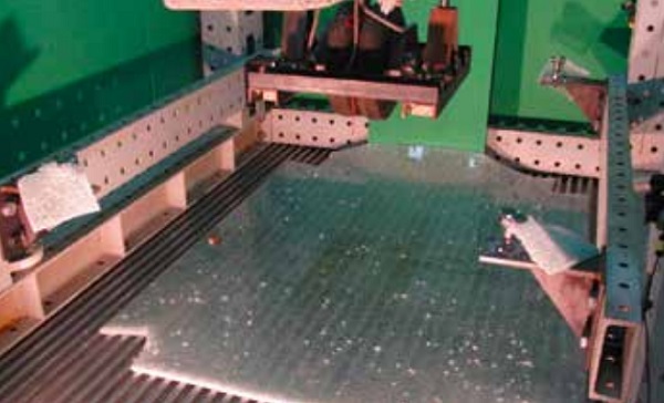 Fig.10: Broken PVB laminate collapsed at 50 °C