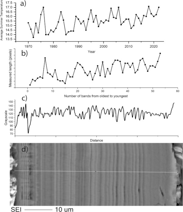 Fig. 11: Analysis of banding on Glass 2.