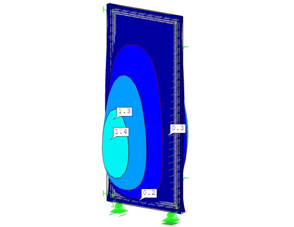 Fig. 11: Deformation figure on the FE model.