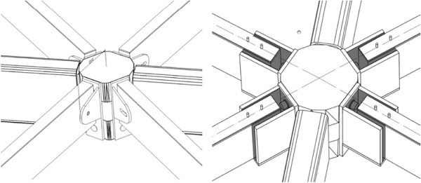 Fig.12 Fixing detail options a) original bolted solutions b) flexible joint