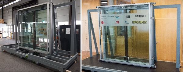 Fig. 12: Realized mock-up leaving the production (left) and after finalization at BTU Cottbus. 