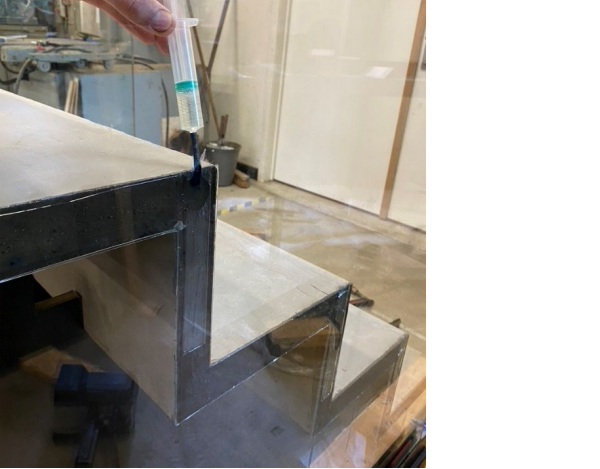 Fig. 12: Vertical filling technique for the stairs.