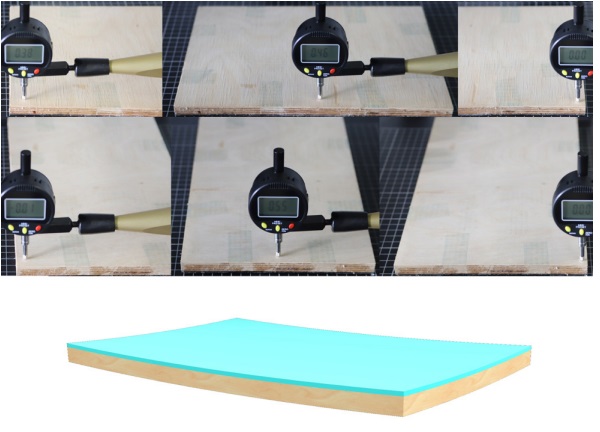 Figure 13 Warping due to moisture loss.