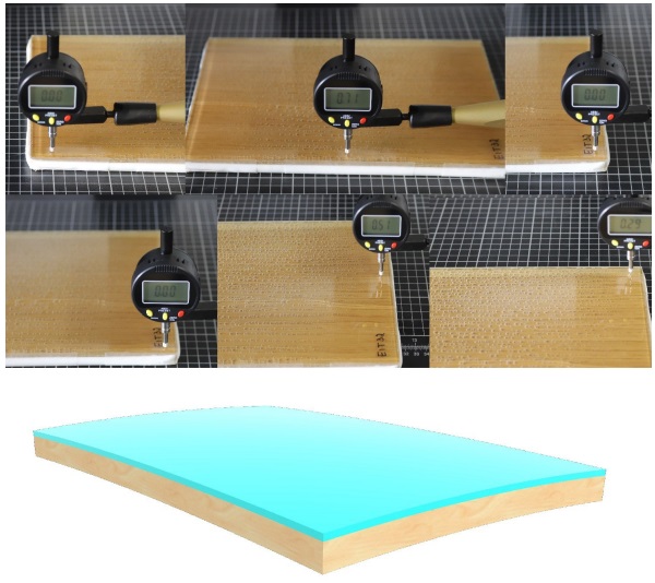 Figure 14 Warping due to thick interlayer