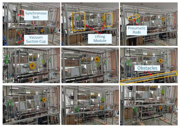 Figure 15. Operation experiments of the lifting platform.