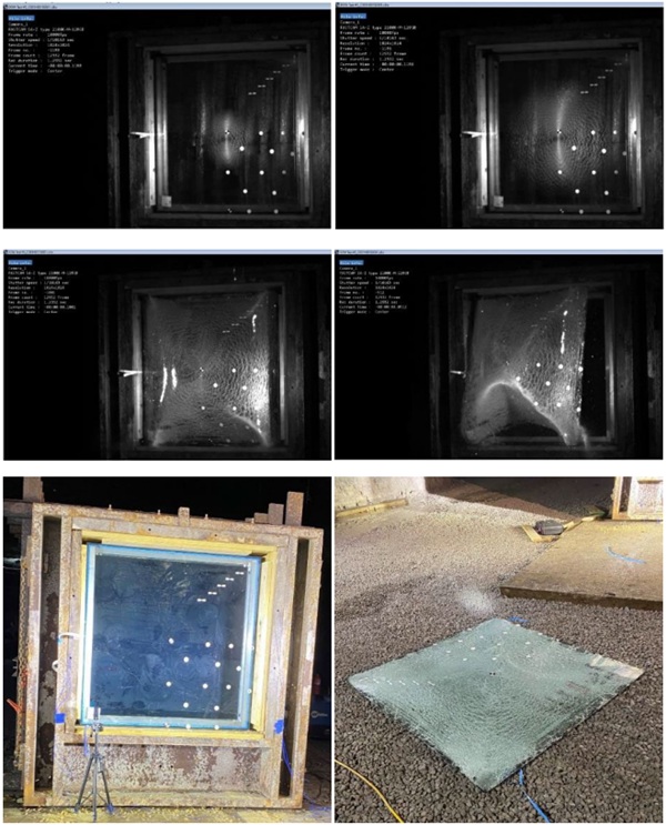 Fig. 15: Blast Test Result for Case 3 Laminate Glass and Sealant Joint Design.