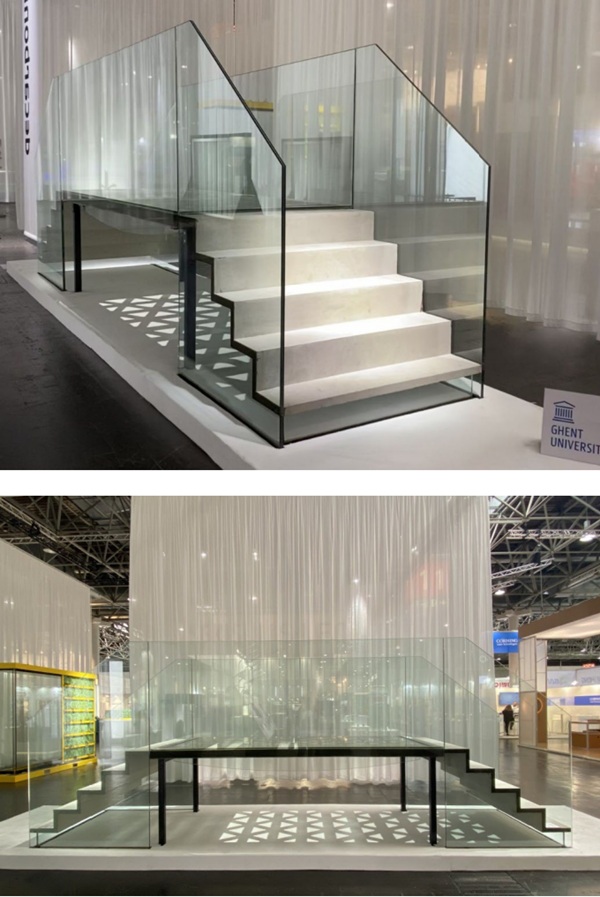 Fig. 15: Completed G2C pedestrian bridge showcased at Glasstec 2024.