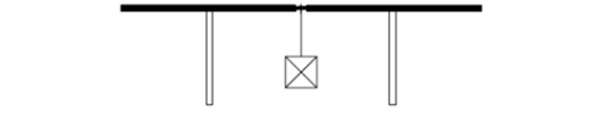 Figure 15. Schematic set-up of the bending creep test